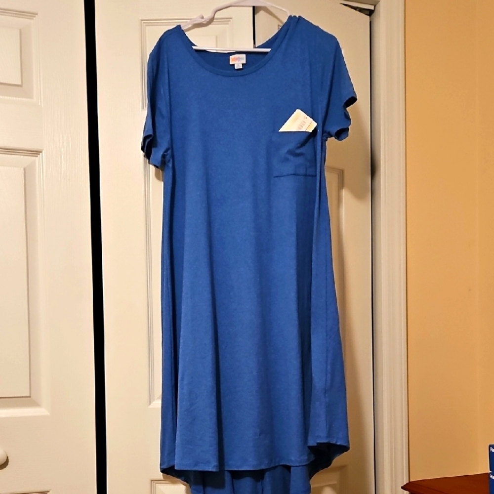 Blue Short Sleeve Dress